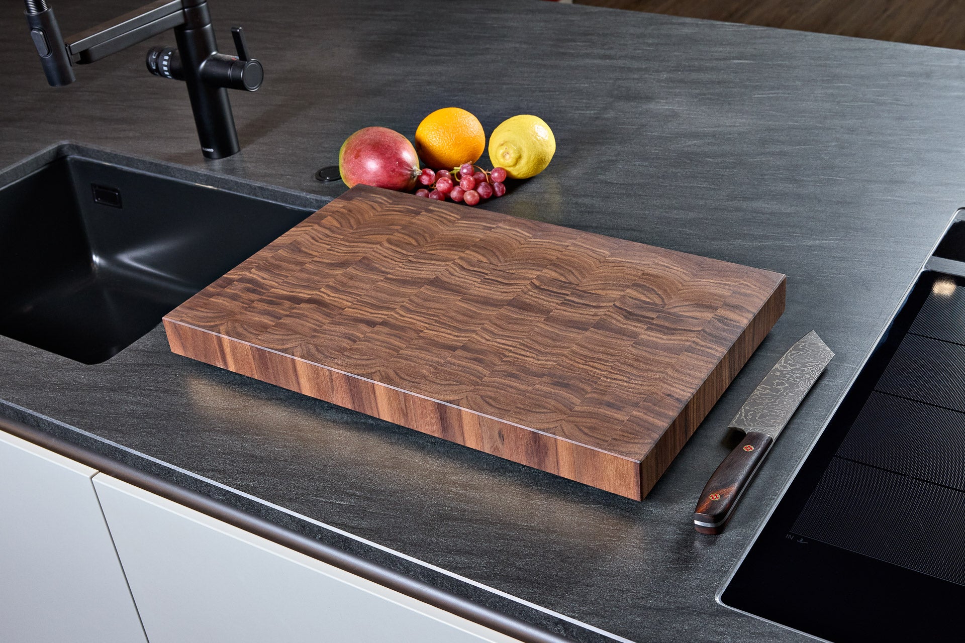 Schneidebrett Stirnholz / Hirnholz aus Nussbaum